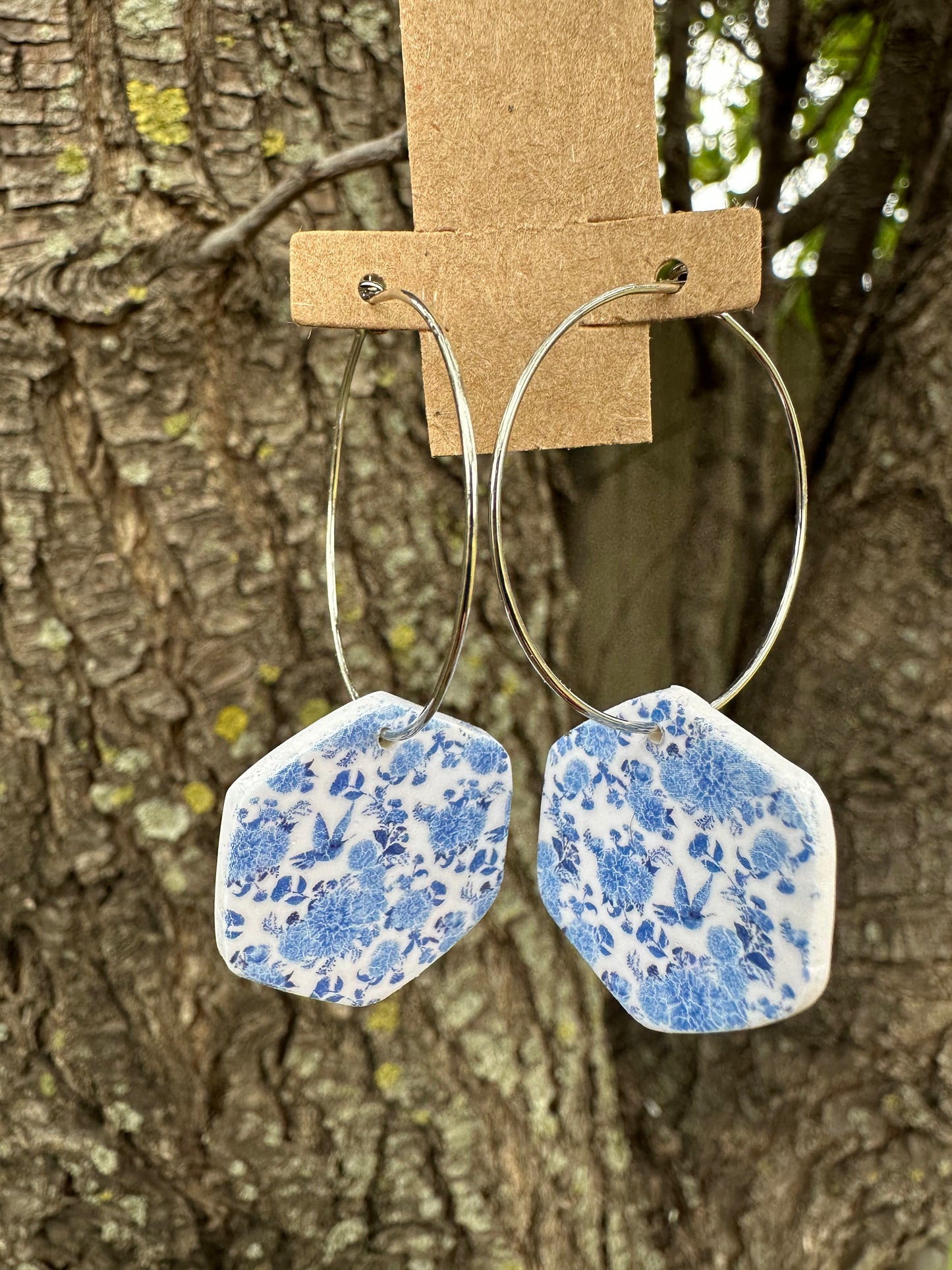 Blue and White Hexagons